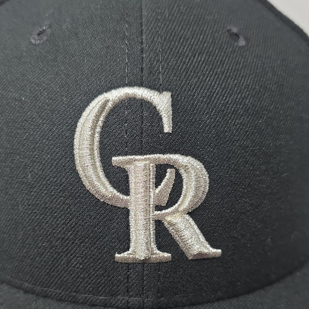 New Era 59FIFTY Colorado Rockies MLB Black Baseball Cap Size 7 1/2 - Picture 4 of 8